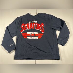 Ottawa Senators Mitchell & Ness Crewneck Sweatshirt Black NHL Men’s XXL
